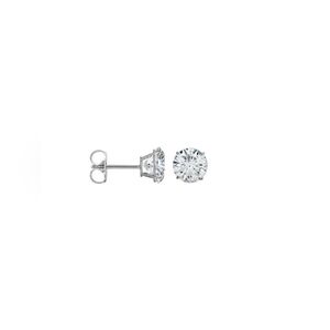 3 MM STUNNING SPARKLE 14K WHITE GOLD STUDS